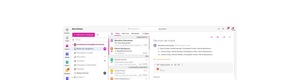 Aperçu de l'interface de la messagerie souveraine Ma boîte pro
