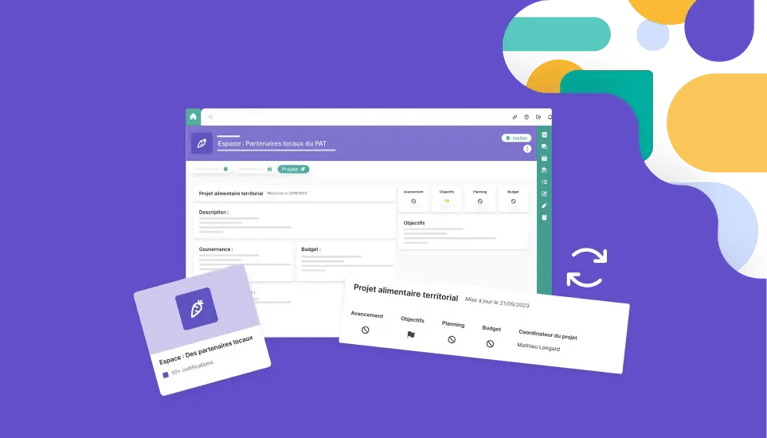 L'outil projet s'ajoute dans vos espaces collaboratifs !