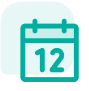 Icône d'un agenda avec une date